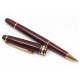 STYLO BILLE ROLLERBALL MONTBLANC CLASSIQUE EN RESINE BORDEAUX BURGUNDY PEN 500€