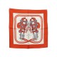 NEUF FOULARD HERMES BRIDES DE GALA HUGO GRYGKAR GAVROCHE SOIE ORANGE SCARF 160€