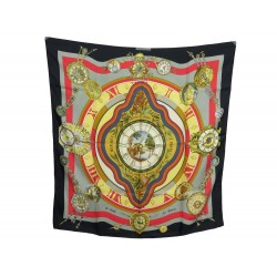 FOULARD HERMES LA RONDE DES HEURES NOIR