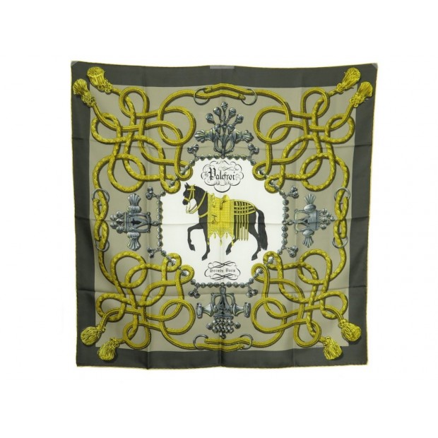 FOULARD HERMES PALEFROI GRIS