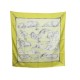 FOULARD HERMES LES LEVRIERS JAUNE XAVIER DE PORET JAUNE