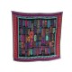 CHALE HERMES COLLIER DE CHIEN EN CACHEMIRE ET SOIE VIOLET CARRE 140CM SHAWL 930€