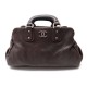 SAC A MAIN CHANEL BOWLING SQUARE CUIR CAVIAR MARRON 