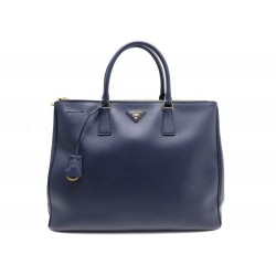 NEUF SAC A MAIN PRADA GALLERIA 40 CM EN CUIR SAFFIANO BLEU LEATHER PURSE 2000€