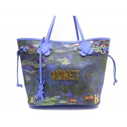 NEUF SAC A MAIN LOUIS VUITTON NEVERFULL MONET M43358 MM CABAS LAVANDE 2400€