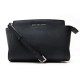 SAC A MAIN MICHAEL KORS SELMA MM 30T3GLMM2L BANDOULIERE EN CUIR NOIR PURSE 250€