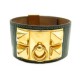 BRACELET HERMES COLLIER DE CHIEN L EN CUIR DE LEZARD VERT LIZARD GREEN 1190€