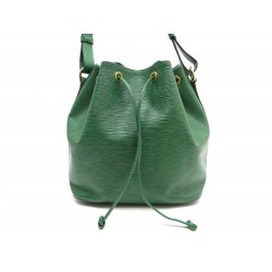 VINTAGE SAC A MAIN LOUIS VUITTON NOE PM CUIR EPI VERT ET ROUGE 