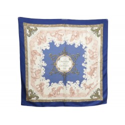 NEUF FOULARD HERMES COURBETTES ET CABRIOLES EN SOIE BLEU CARRE SILK SCARF 350€