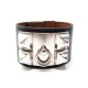 BRACELET HERMES COLLIER DE CHIEN TOUR 16 A 19 CM EN CUIR BOX NOIR PALLADIE 995€