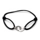 BRACELET DINH VAN MENOTTES R10 14 A 21CM ARGENT SILVER CORDON NOIR HANDCUFF 220€