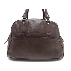 SAC A MAIN LONGCHAMP COSMOS BOWLING GM 40CM EN CUIR GRAINE MARRON HAND BAG 590€