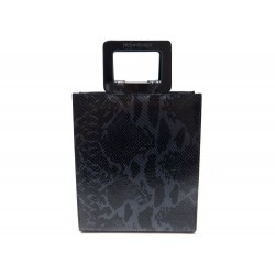 NEUF SAC A MAIN SAINT LAURENT EN CUIR DE SERPENT PYTHON NOIR HAND BAG 2950€