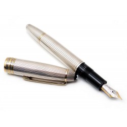 STYLO PLUME MONTBLANC SOLITAIRE DOUE 146 ARGENT MASSIF 