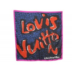 NEUF FOULARD LOUIS VUITTON SPROUSE MULTICOLORE 