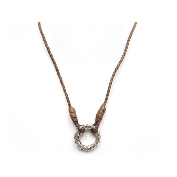 COLLIER BOTTEGA VENETA INTRECCIATO PENDENTIF EN ARGENT 925 NECKLACE SILVER 330€