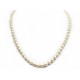 COLLIER EN PERLES DE CULTURE BLANCHE 50 CM & OR JAUNE 18K WHITE PEARLS NECKLACE