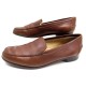 CHAUSSURES HERMES MOCASSINS 38 EN CUIR GRAINE MARRON BROWN LEATHER SHOES 695€