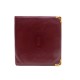 PORTEFEUILLE MUST DE CARTIER EN CUIR BORDEAUX PORTE CARTES CARD WALLET 385€