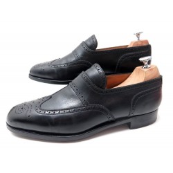 CHAUSSURES JM WESTON 133 9D 43 MOCASSINS A BOUT FLEURI EN CUIR NOIR SHOES 610€