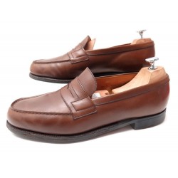 CHAUSSURES JM WESTON 180 8.5C 42.5 MOCASSINS EN CUIR MARRON LOAFERS SHOES 575€