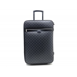 VALISE LOUIS VUITTON PEGASE 55 EN CUIR DAMIER GRAPHITE NOIR 