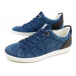 NEUF CHAUSSURES LOUIS VUITTON FUSELAGE 6.5 38.5 BASKETS EN DAIM BLEU SHOES 590€