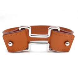 NEUF BRACELET HERMES EN CUIR ORANGE 