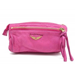 SAC A MAIN ZADIG & VOLTAIRE LIBELLULE STAMP POCHETTE CUIR ROSE PINK CLUTCH 150€