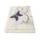 ETOLE YVES SAINT LAURENT PAPILLON FOULARD EN CACHEMIRE ET SOIE ECRU CARRE 595€