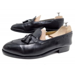 CHAUSSURES JM WESTON 173 MOCASSINS A PAMPILLES 9D 43 CUIR NOIR LOAFER SHOES 910€