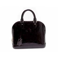 NEUF SAC A MAIN LOUIS VUITTON ALMA PM CUIR VERNI MONOGRAM AMARANTE 