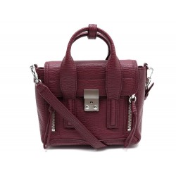 NEUF SAC A MAIN PHILLIP LIM PASHLI MINI SATCHEL BANDOULIERE EN CUIR GRAINE 560€