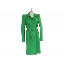 MANTEAU TRENCH SOIE & COTON 40 VERT 