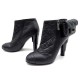 BOTTINES CHANEL 37 CUIR NOIR 