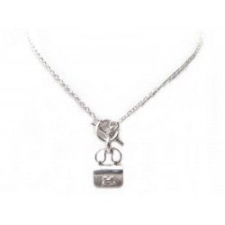 COLLIER HERMES AMULETTE PENDENTIF SAC CONSTANCE BAG EN ARGENT 925 NECKLACE 505€