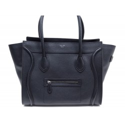 NEUF SAC A MAIN CELINE LUGGAGE SMALL CABAS EN CUIR GRAINE NOIR TOTE BAG 2500€