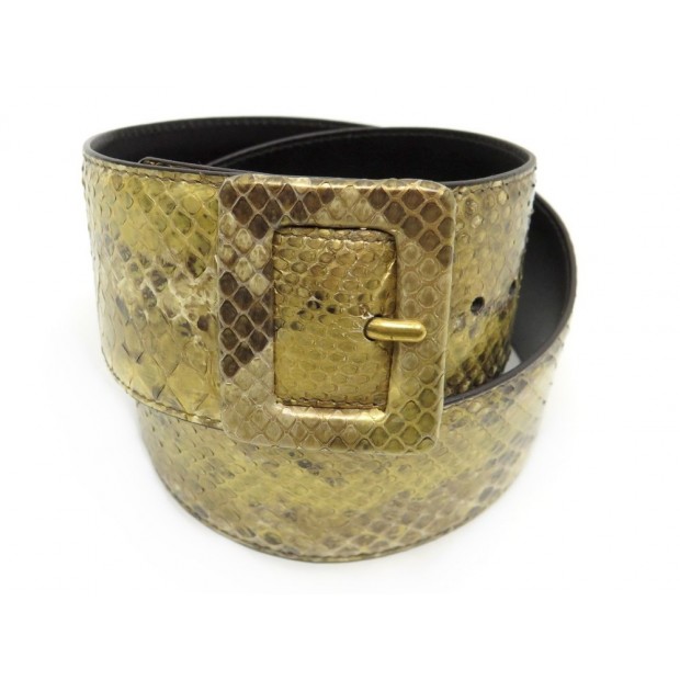 NEUF CEINTURE YSL YVES SAINT LAURENT PYTHON T75 