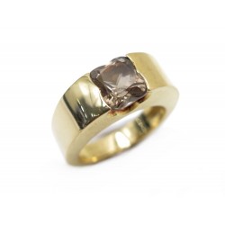  BAGUE MAUBOUSSIN QUARTZ FUME OR 18K T51 