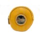 NEUF PORTE MONNAIE CELINE LOGO ROND EN CUIR JAUNE WALLET CHANGE PURSE 250€