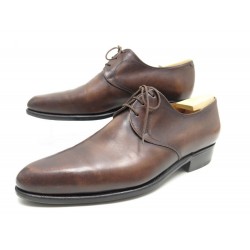 CHAUSSURES JM WESTON 374 7.5D 41.5 CUIR MARRON PATINE + EMBAUCHOIRS 