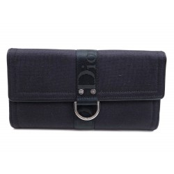 NEUF PORTEFEUILLE CHRISTIAN DIOR EN TISSU MONNAIE CANVAS WALLET BILLFOLD 390€