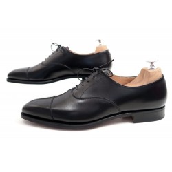 NEUF CHAUSSURES CROCKETT & JONES HALLAM RICHELIEU 9E 43 EN CUIR NOIR SHOES 495€