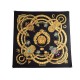 NEUF FOULARD HERMES KOSMIMA EN SOIE NOIRE CARRE 90 CM BLACK SILK SCARF 350€