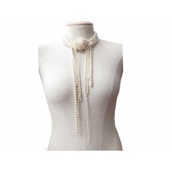 NEUF COLLIER CHANEL RAS DE COU PERLES MULTIRANGS NOEUD 2014 NECKLACE JEWEL 2200€