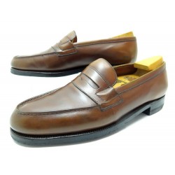 CHAUSSURES JM WESTON 180 MOCASSINS 7.5C 42 CUIR MARRON GOLD + EMBAUCHOIRS 675€