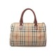 SAC A MAIN BURBERRY TARTAN MOTIF CHECK EN TOILE BEIGE HAND BAG PURSE CANVAS 895€