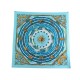 NEUF FOULARD HERMES ASTROLOGIE DIES ET HORE ZODIAC EN SOIE BLEU CARRE SCARF 350€