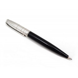 STYLO A BILLE ST DUPONT FIDELIO EN LAQUE NOIR METAL ARGENTE BALLPOINT PEN 370€