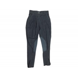 NEUF PANTALON HERMES HUNTER CULOTTE D'EQUITATION T 36 S COTON GRIS PANT 990€